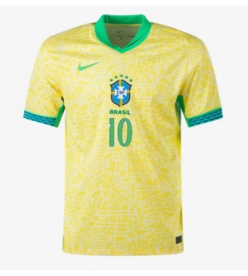 Brasilien Rodrygo Goes #10 Hjemmebanetrøje Copa America 2024 Kortærmet